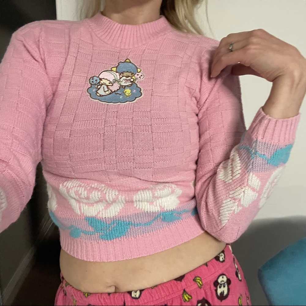 Custom Little Twin Stars Vintage Mock Neck Sweater - Picture 12 of 13